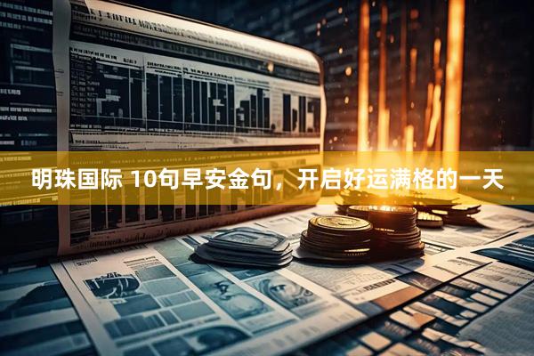 明珠国际 10句早安金句，开启好运满格的一天